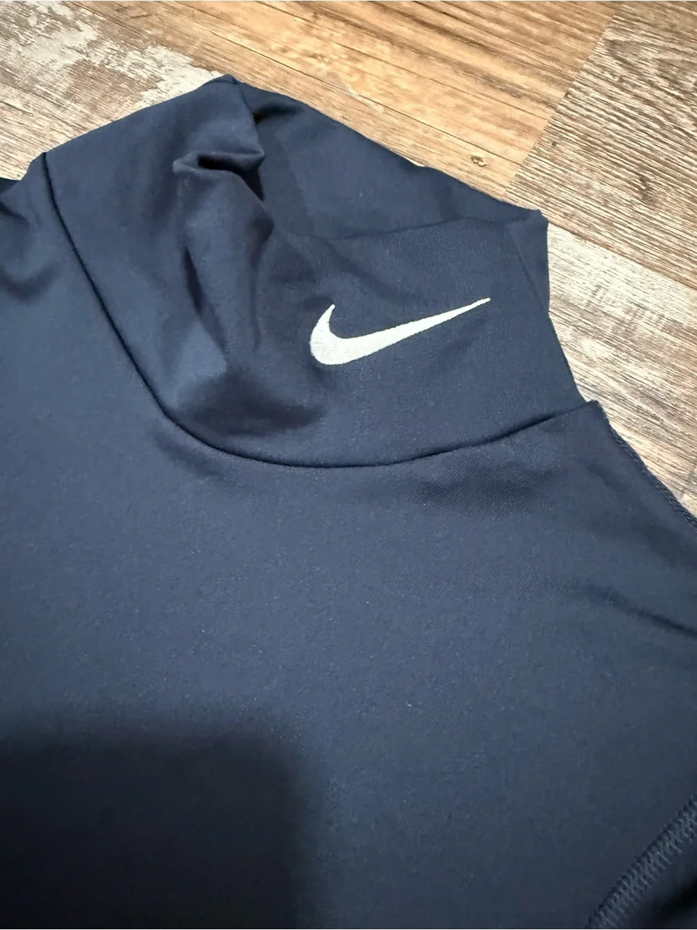 Nike Dri-Fit Navy Blue Mock Neck Long Sleeve Shirt NWT Size XS